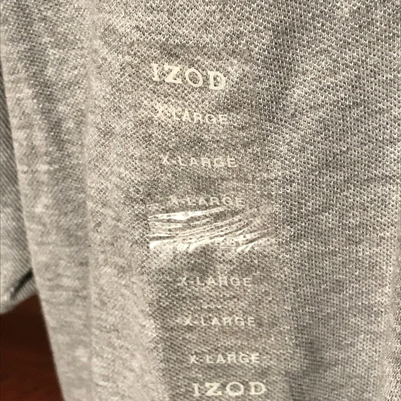 NWT Izod Jeans Polo Shirt Size XL Gray Grey - Picture 3 of 8
